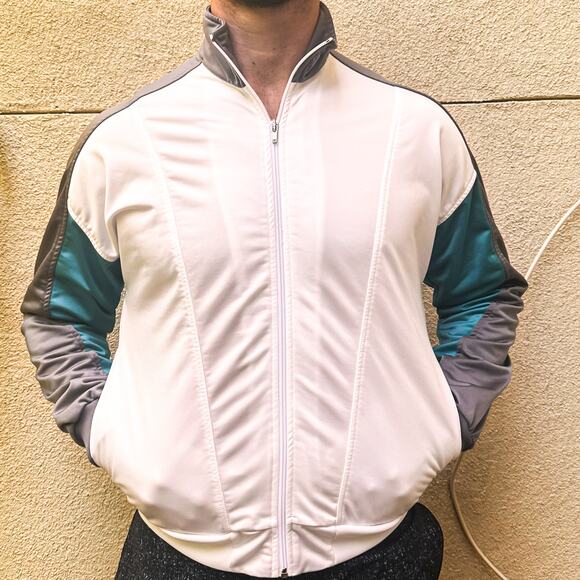 Nike Other - 3 FOR $50! 🎁 VINTAGE NIKE Tracksuit Bomber Jacket Colorblock White Grey …